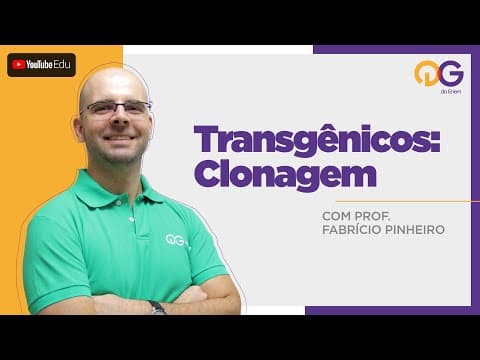 Thumbnail da aula: Transgênicos Clonagem - Biologia com o Prof. Fabrício Pinheiro