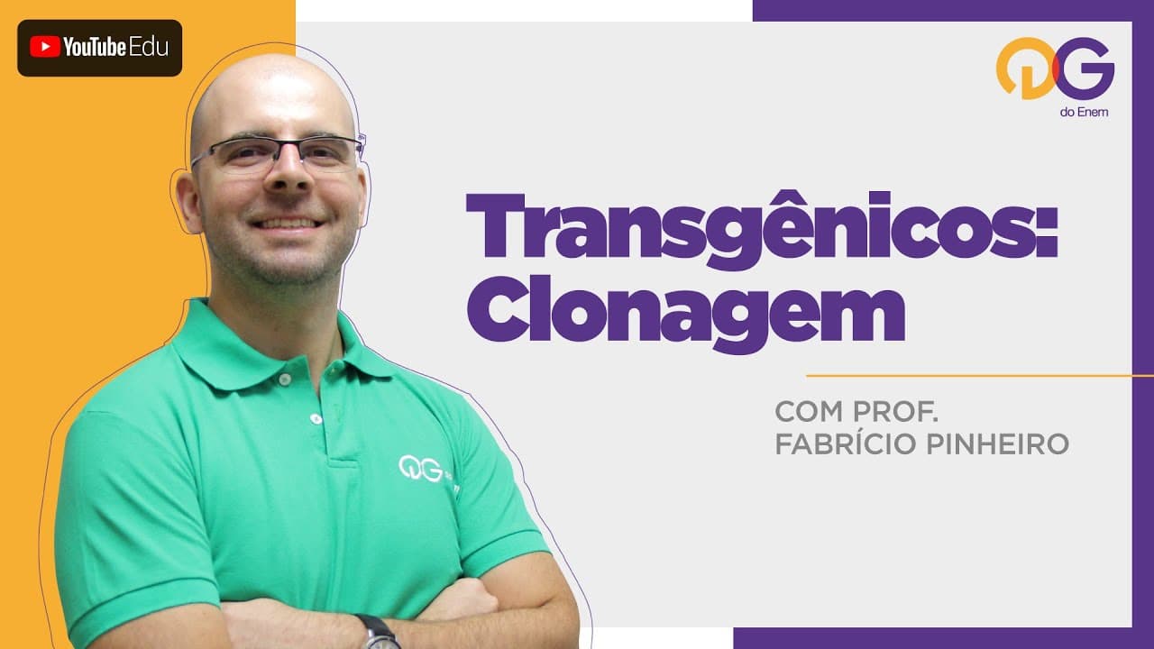 Thumbnail: Transgênicos Clonagem - Biologia com o Prof. Fabrício Pinheiro