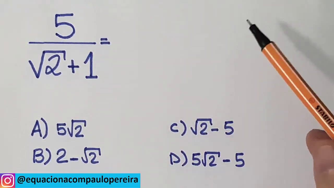 Thumbnail: 🔥 HELP MATEMÁTICA BÁSICA - Racionalização - #97