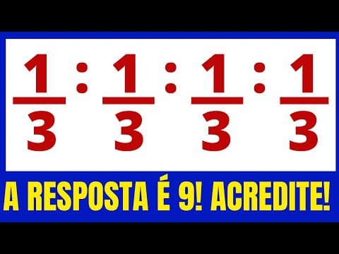 Thumbnail da aula: 🚨INCRÍVEL O RESULTADO DESSA DIVISÃO DE FRAÇÕES !! 😱😱
