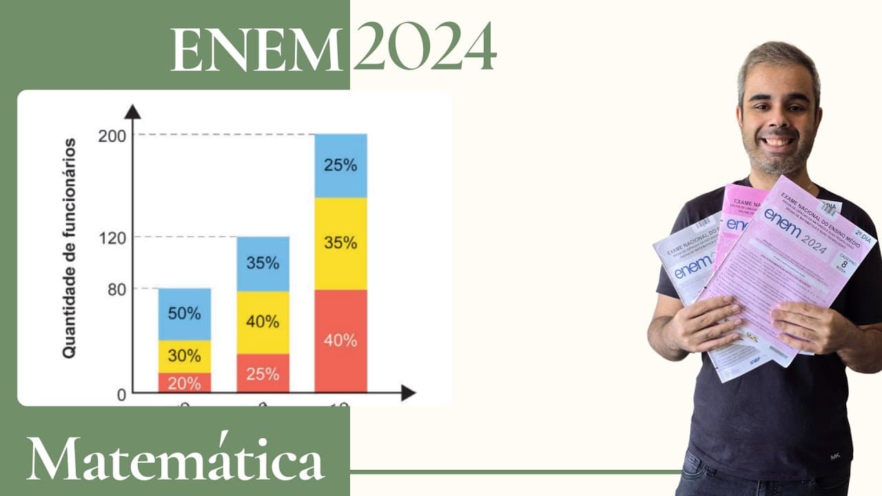 Thumbnail: ENEM 2024 - Uma empresa tem 400 funcionários distribuídos em três setores: administrativo, logística