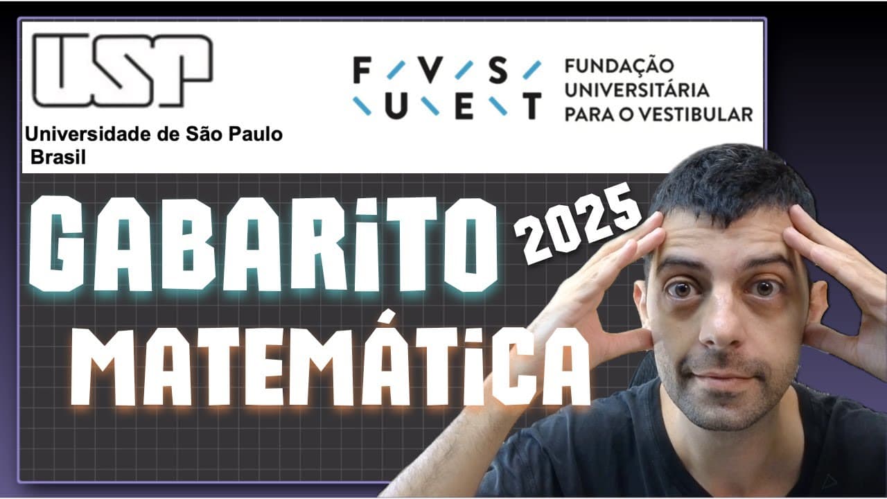 Thumbnail: FUVEST 2025 - Gabarito de Matemática - Prof Gabs