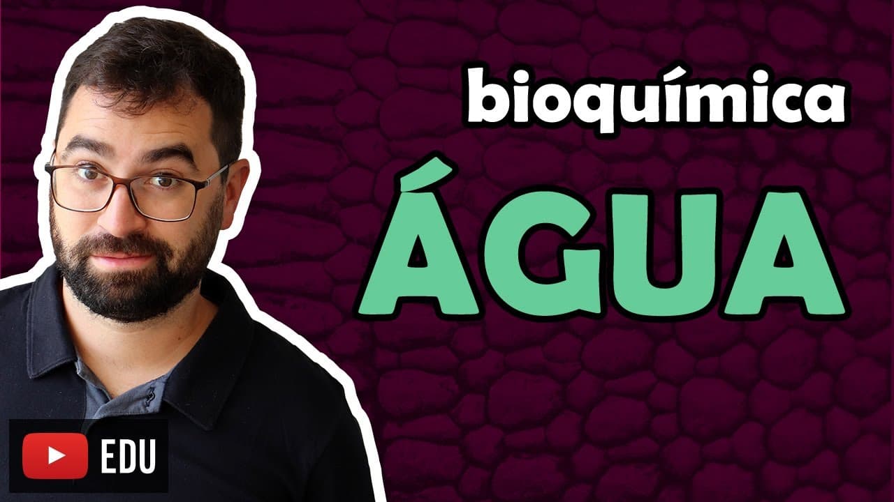 Thumbnail: Água (Bioquímica) - AULA NOVA (REGRAVADA) NA DESCRIÇÃO