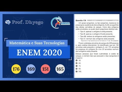 Thumbnail da aula: Um grupo sanguíneo, ou tipo sanguíneo, baseia-se na presença ou ausência de dois antígenos, A e B, n