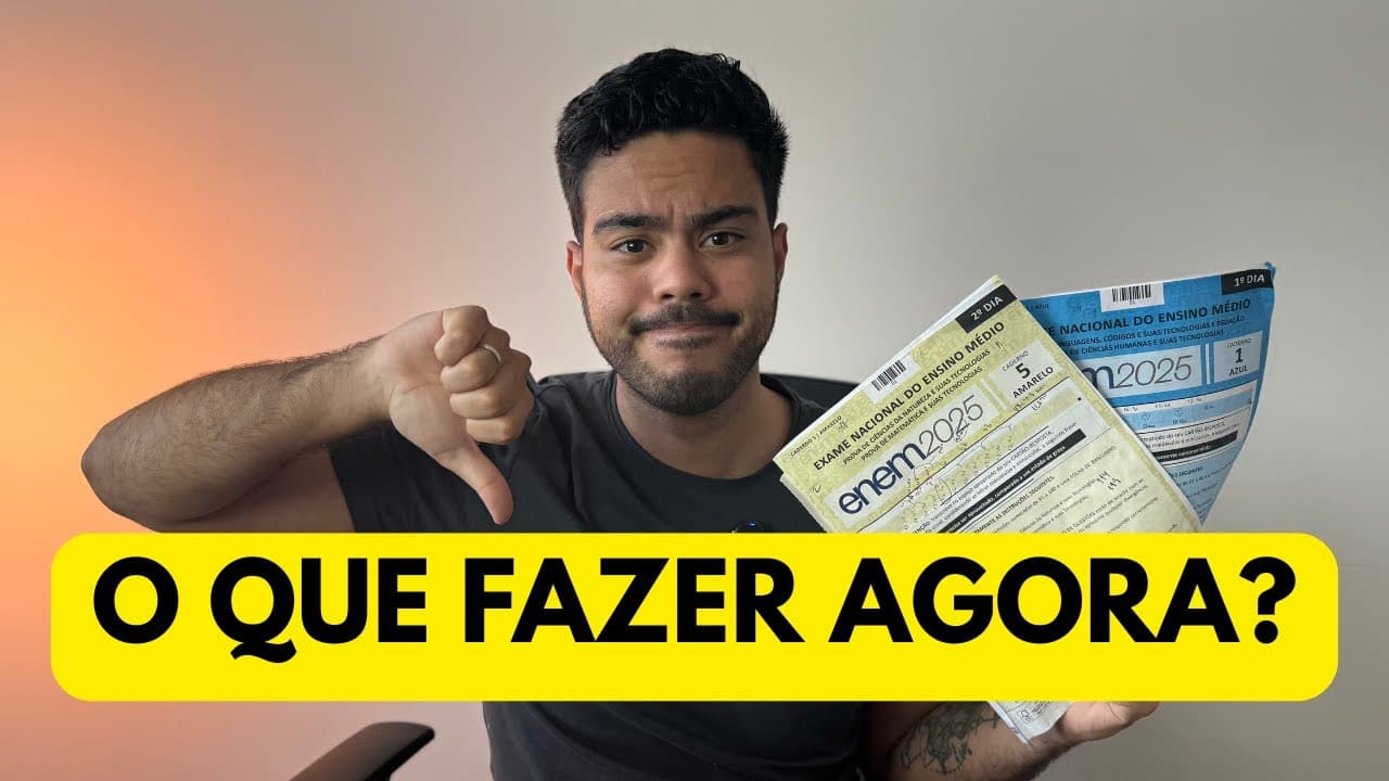 Thumbnail: ASSISTA SE VOCÊ FOI MAL NO ENEM 2025