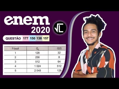 Thumbnail da aula: ENEM 2020 | Enquanto um ser está vivo, a quantidade de carbono 14 nele existente não se altera. Quan