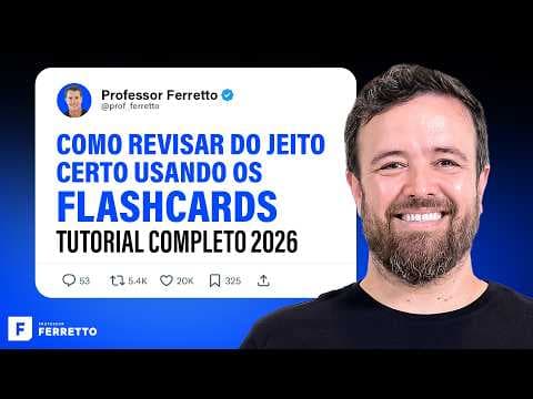 Thumbnail da aula: APRENDA A REVISAR USANDO OS FLASHCARDS NA PLATAFORMA🚀