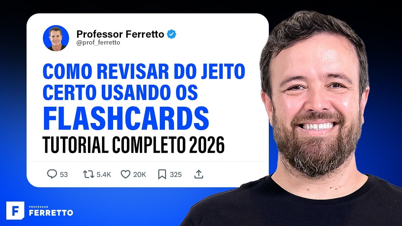 Thumbnail: APRENDA A REVISAR USANDO OS FLASHCARDS NA PLATAFORMA🚀