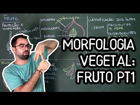 Thumbnail da aula: Organologia do Fruto (Morfologia) pt1 - Aula 20: Botânica (Prof. Guilherme)