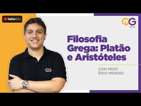 Thumbnail da aula: Filosofia Grega: Platão e Aristóteles - Filosofia com o Prof. Ênio Mendes