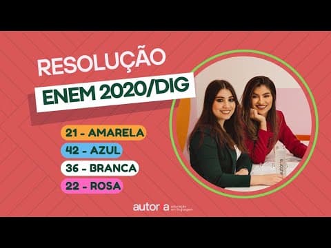 Thumbnail da aula: Enem 2020 (Digital) - Autoria Linguagem - Questão 21 | Linguagens, prova amarela