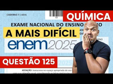 Thumbnail da aula: Enem 2025 - Resolução de Química - Apaixonada por culinária e química, uma chefe de cozinha calculou