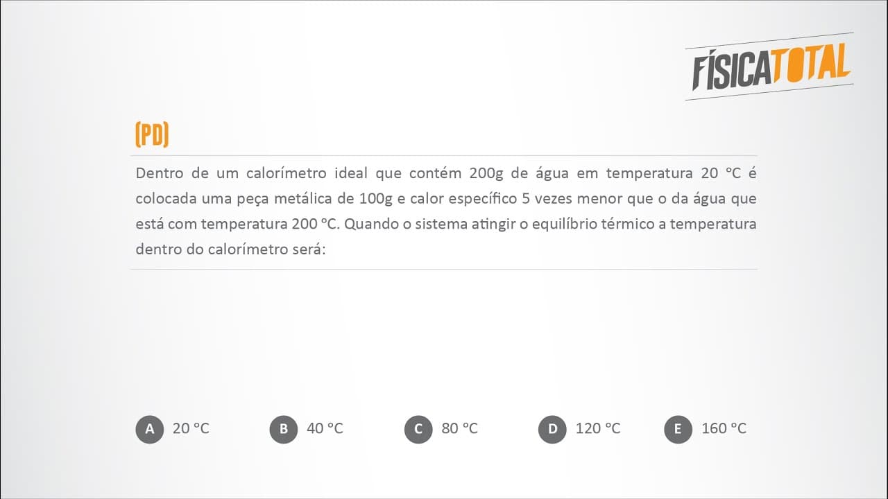 Thumbnail: Calorimetria | Dica Sensacional | Questão 02