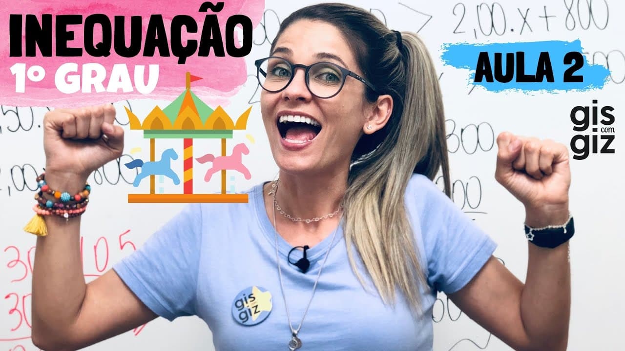 Thumbnail: INEQUAÇÃO DO 1º GRAU EXERCÍCIOS   AULA 2