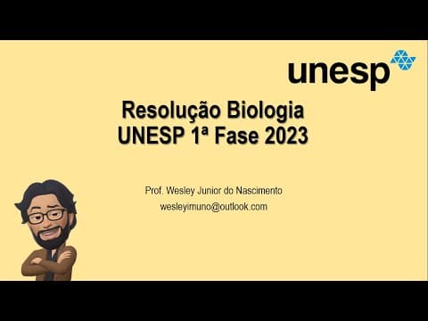 Thumbnail da aula: Resolução UNESP Biologia 1ªFase 2023