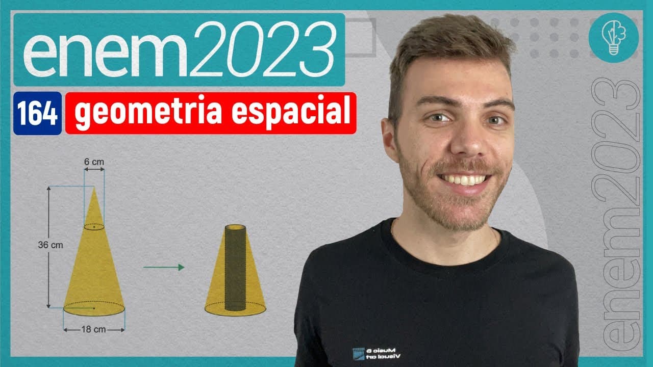 Thumbnail: ENEM 2023 - Um artista plástico esculpe uma escultura a partir de um bloco de madeira de - CONES
