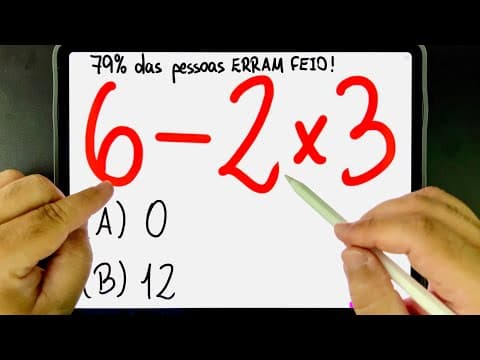 Thumbnail da aula: 🔥 79% das pessoas ERRAM FEIO essa EXPRESSÃO NUMÉRICA BUGANTE! 😱 Você consegue resolver?