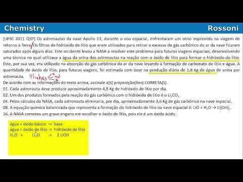 Thumbnail da aula: UFSC 2011 - Questão 37 - Inorgânica e reações