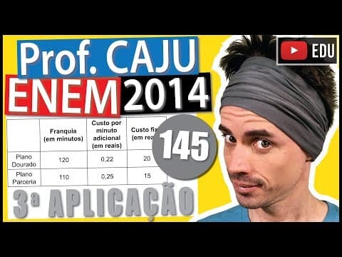Thumbnail da aula: [ENEM 2014 3Ap] 145 📓 ÁLGEBRA A empresa E fornece linhas para telefones celulares da Companhia de