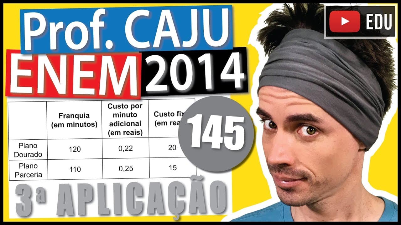 Thumbnail: [ENEM 2014 3Ap] 145 📓 ÁLGEBRA A empresa E fornece linhas para telefones celulares da Companhia de