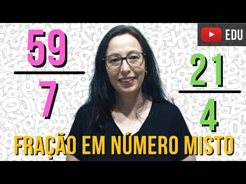 Thumbnail da aula: FRAÇÃO IMPRÓPRIA EM NÚMERO MISTO - Professora Angela Matemática