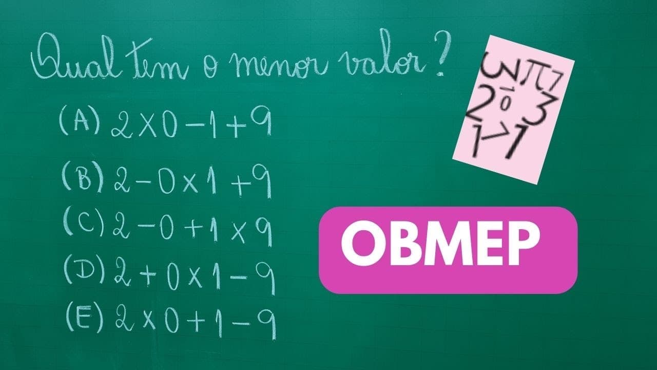 Thumbnail: ⭐OBMEP - Expressões Numéricas e Reta Numérica - Professora Angela Matemática