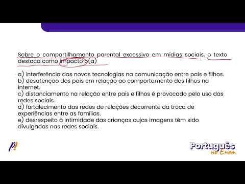 Thumbnail da aula: ENEM 2019 - ESTUDOS DO SENTIDO | Expostos na web desde a gravidez. Mais da metade das mães...