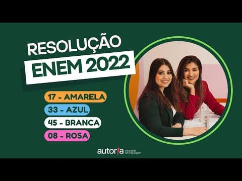 Thumbnail da aula: Enem 2022 - Autoria Linguagem - Questão 17 | Linguagens, prova amarela