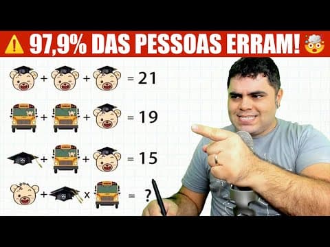 Thumbnail da aula: 🤯 3  DESAFIOS DE MATEMÁTICA com Sistemas BUGANTES que VOCÊ VAI ERRAR!!! 🤬 Você Consegue Resolver?