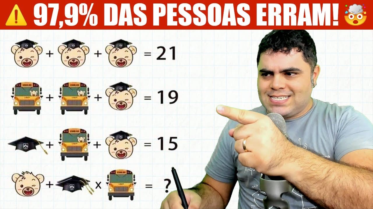 Thumbnail: 🤯 3  DESAFIOS DE MATEMÁTICA com Sistemas BUGANTES que VOCÊ VAI ERRAR!!! 🤬 Você Consegue Resolver?