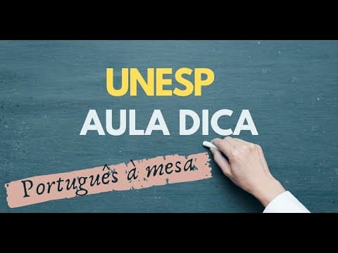 Thumbnail da aula: AULA DICA UNESP|APRENDA PORTUGUÊS|TESTE SUA GRAMÁTICA[FIGURAS DE LINGUAGEM|MOROFOLOGIA|PALAVRA QUE]