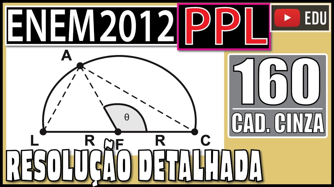 Thumbnail: [ENEM 2012 PPL] 160 📓 GEOMETRIA PLANA Durante seu treinamento um atleta percorre metade de uma pista