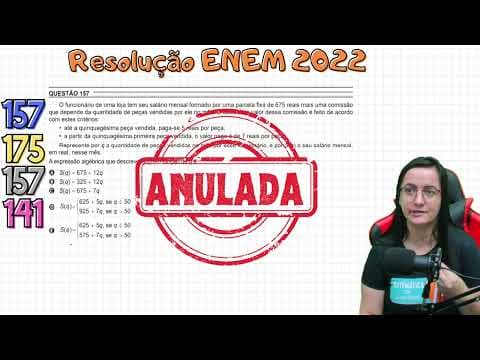 Thumbnail da aula: ENEM 2022 - Q157 (Caderno Azul) O funcionário de uma loja tem seu salário mensal formado ANULADA