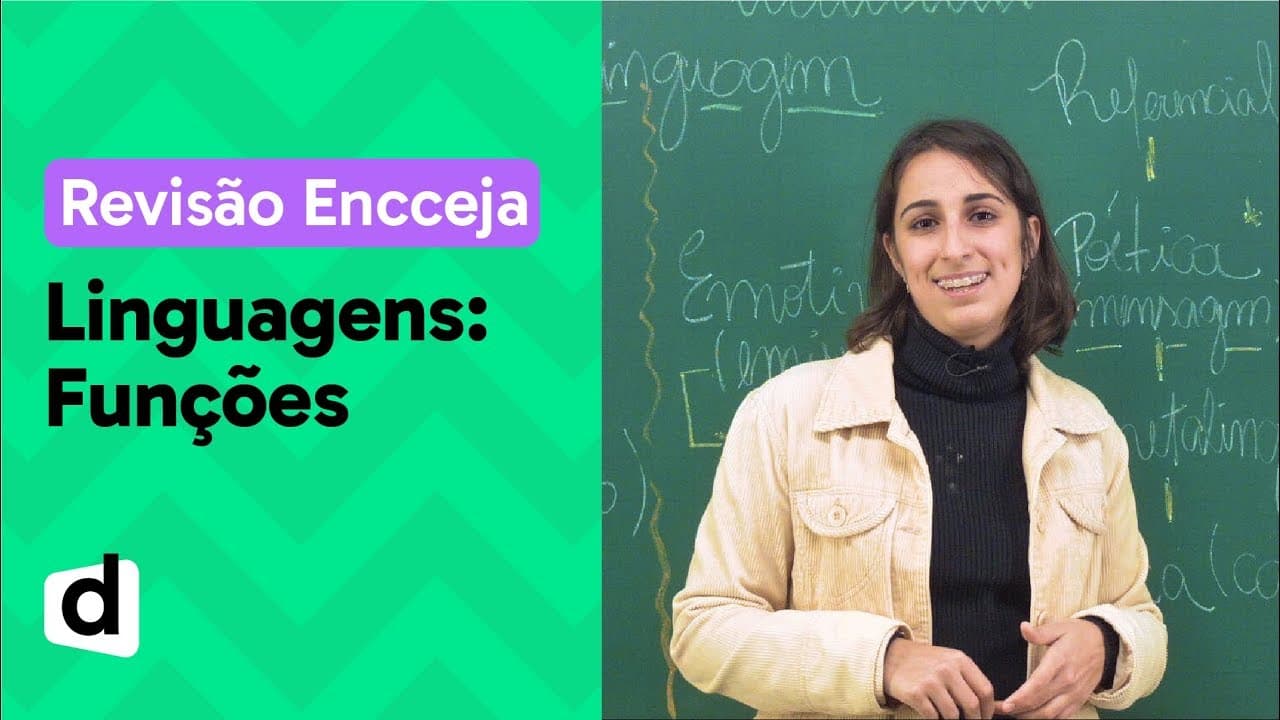 Thumbnail: FUNÇÕES DA LINGUAGEM: RESUMO DE LINGUAGENS PARA O ENCCEJA | DESCOMPLICA