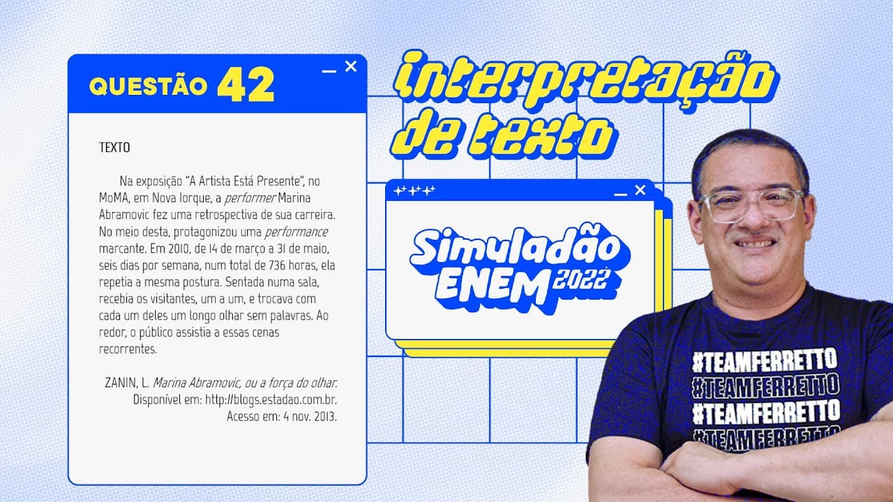 Thumbnail: Resolução Simuladão ENEM 2022 - #InterpretaçãoDeTexto pt. 2