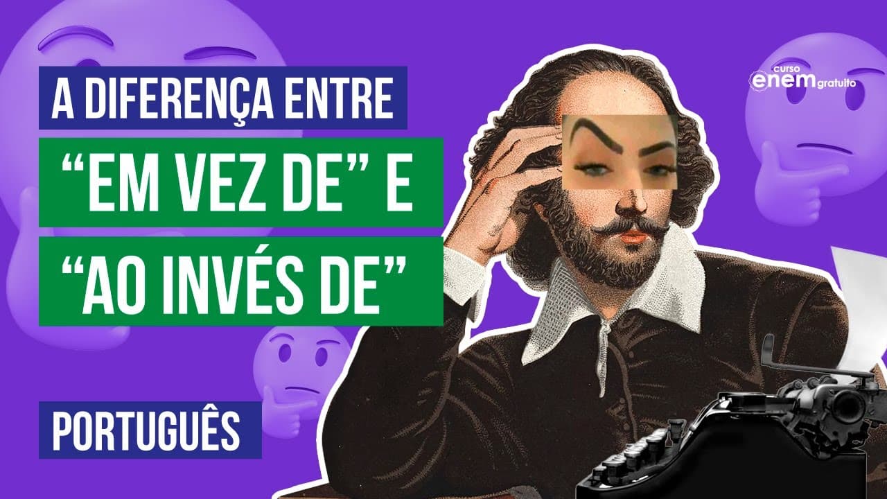 Thumbnail: DICA DE PORTUGUÊS: a diferença entre "em vez de" e "ao invés de" | Minuto CEG | Português | Mercedes