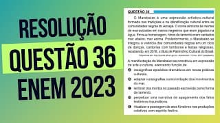 Resolução questão 36 (PROVA AZUL) | Linguagens ENEM 2023