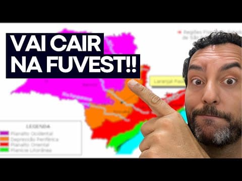 Thumbnail da aula: GEOGRAFIA FÍSICA DE SÃO PAULO | O QUE VAI CAIR NA FUVEST |