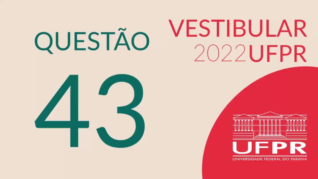 Thumbnail: CORREÇÃO UFPR 2021/2021 | QUESTÃO 43 | QUÍMICA | O Prêmio Nobel de Química de 2021 foi concedido aos