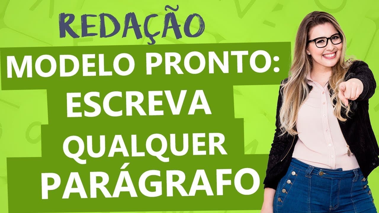 Thumbnail: PARÁGRAFO: ESTRUTURA PRONTA PARA QUALQUER TEXTO - Aula 6 - Profa. Pamba - Redação