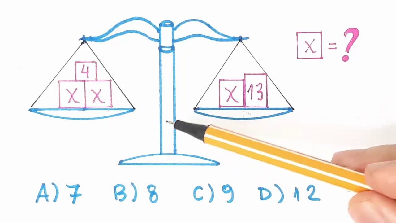 Thumbnail: 🔥 HELP MATEMÁTICA BÁSICA - Desafios - Qual é o valor de x? #55 🔥