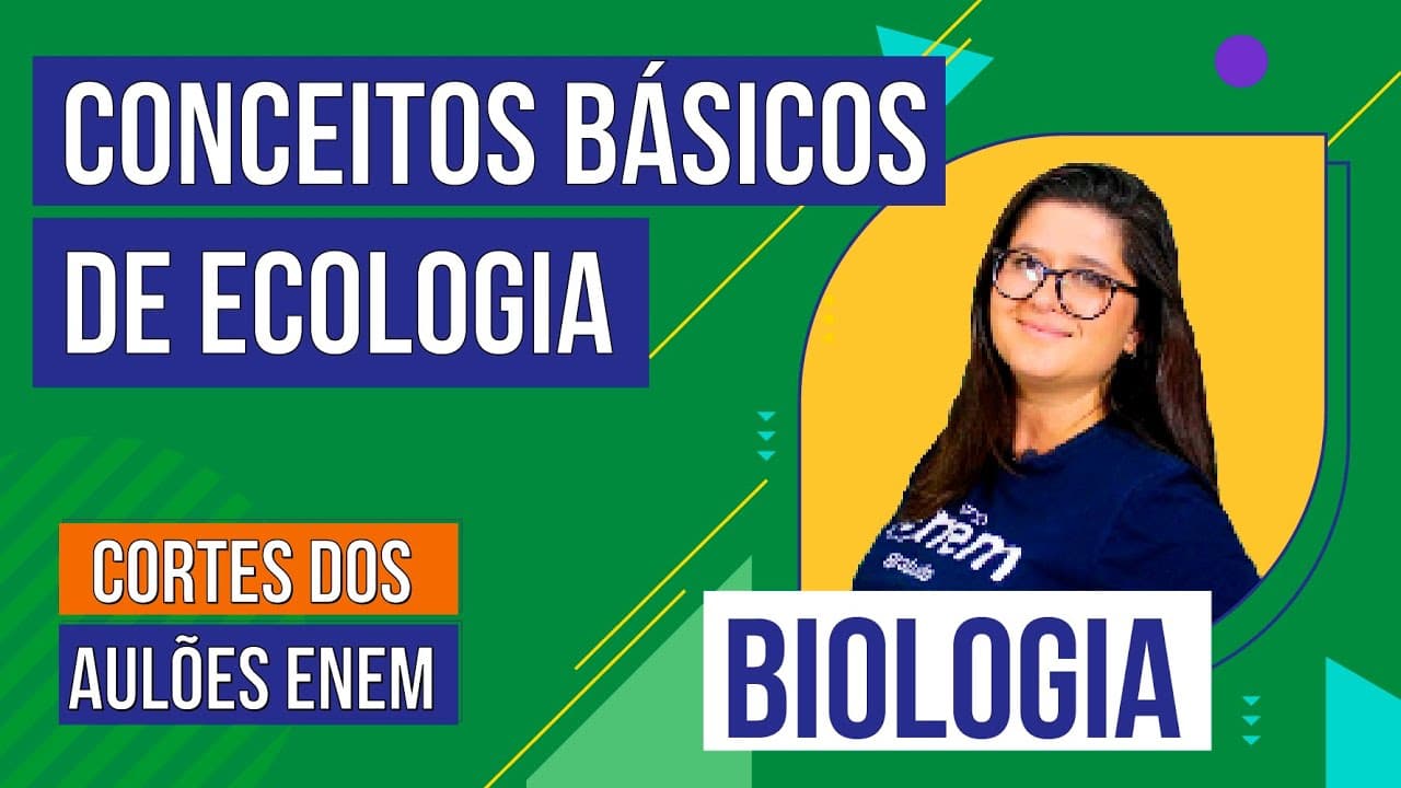 Thumbnail: CONCEITOS BÁSICOS DE ECOLOGIA | Cortes dos Aulões do Enem | Biologia | Juliana Evelyn dos Santos