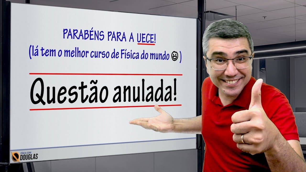 Thumbnail: PARABÉNS À BANCA! VITÓRIA DO QUE É CORRETO! QUESTÃO UECE ANULADA