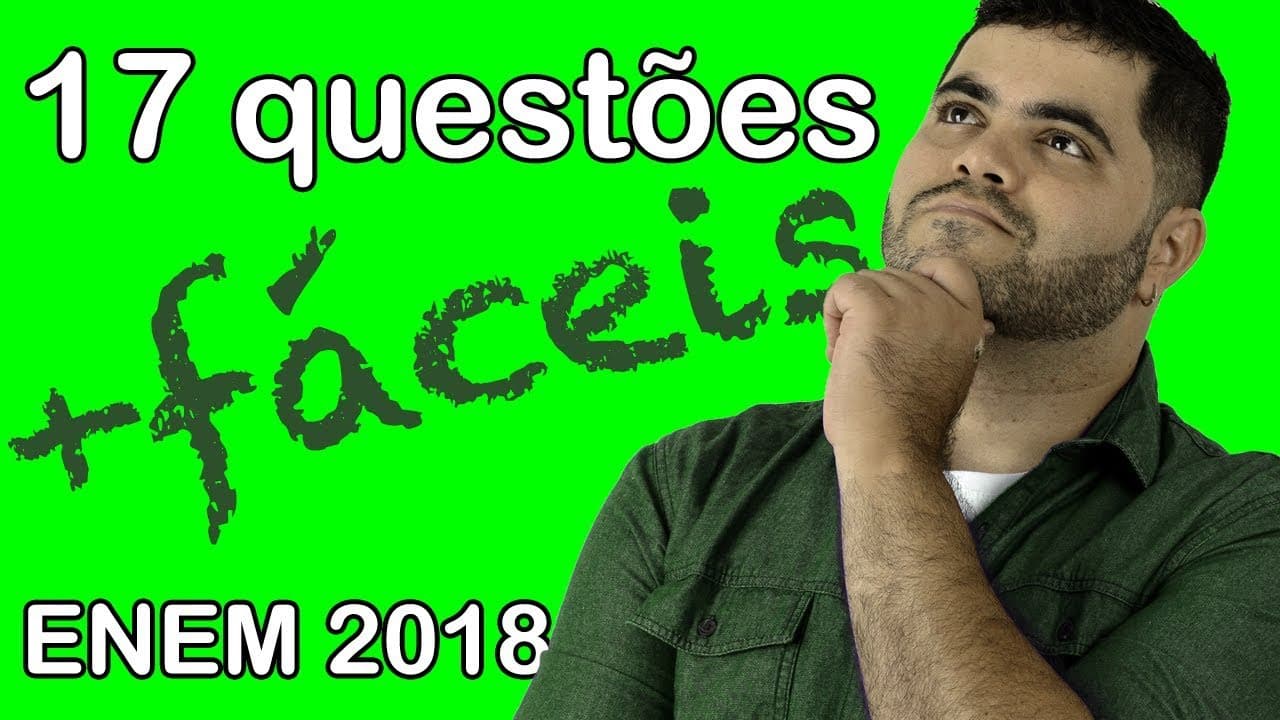 Thumbnail: 🔴 17 Questões de Matemática MAIS FÁCEIS do ENEM 2018 👉 Matemática Rio