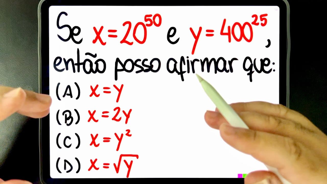Thumbnail: 🔥 Ninguém sabe esse PROBLEMA DE POTENCIAÇÃO BUGANTE que trabalha as PROPRIEDADES DA POTENCIAÇÃO!