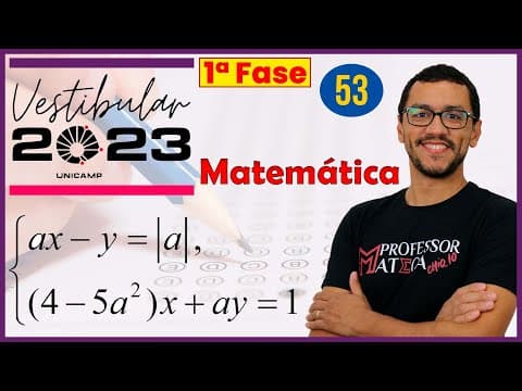 Thumbnail da aula: Unicamp 2023 | Questão 53 | Primeira Fase Matemática | Sistema com Infinitas Soluções