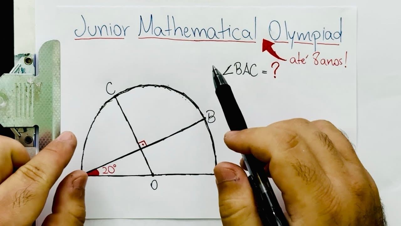 Thumbnail: GEOMETRIA para CRIANÇAS DE 8 ANOS 😱 Você consegue resolver? Junior Mathematical Olympiad JMO