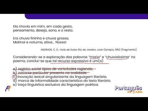 Thumbnail da aula: ENEM DIGITAL 2020 - ESTUDOS DA LÍNGUA | Considerando-se a exploração das palavras “maria” e “chu...