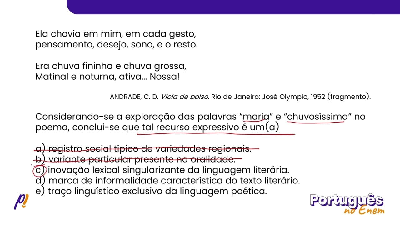 Thumbnail: ENEM DIGITAL 2020 - ESTUDOS DA LÍNGUA | Considerando-se a exploração das palavras “maria” e “chu...