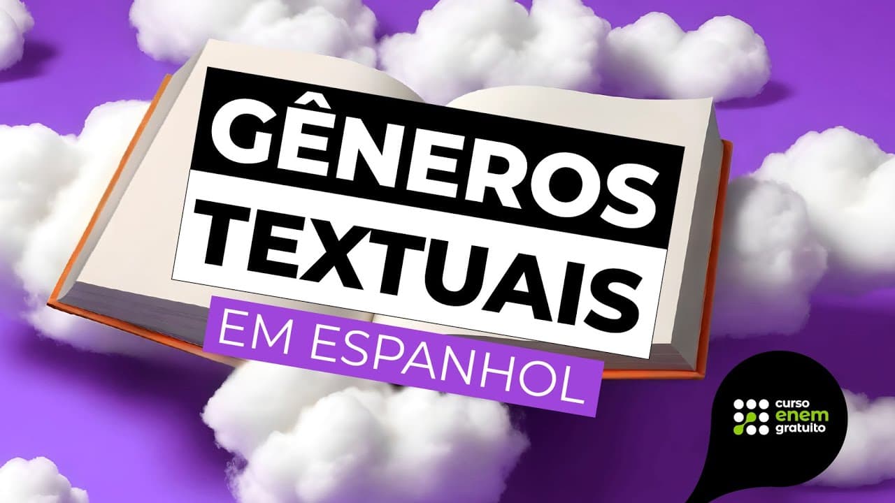 Thumbnail: COMO ESTUDAR GÊNEROS TEXTUAIS EM ESPANHOL | Espanhol para o Enem e o Encceja | Gabriela Nunes